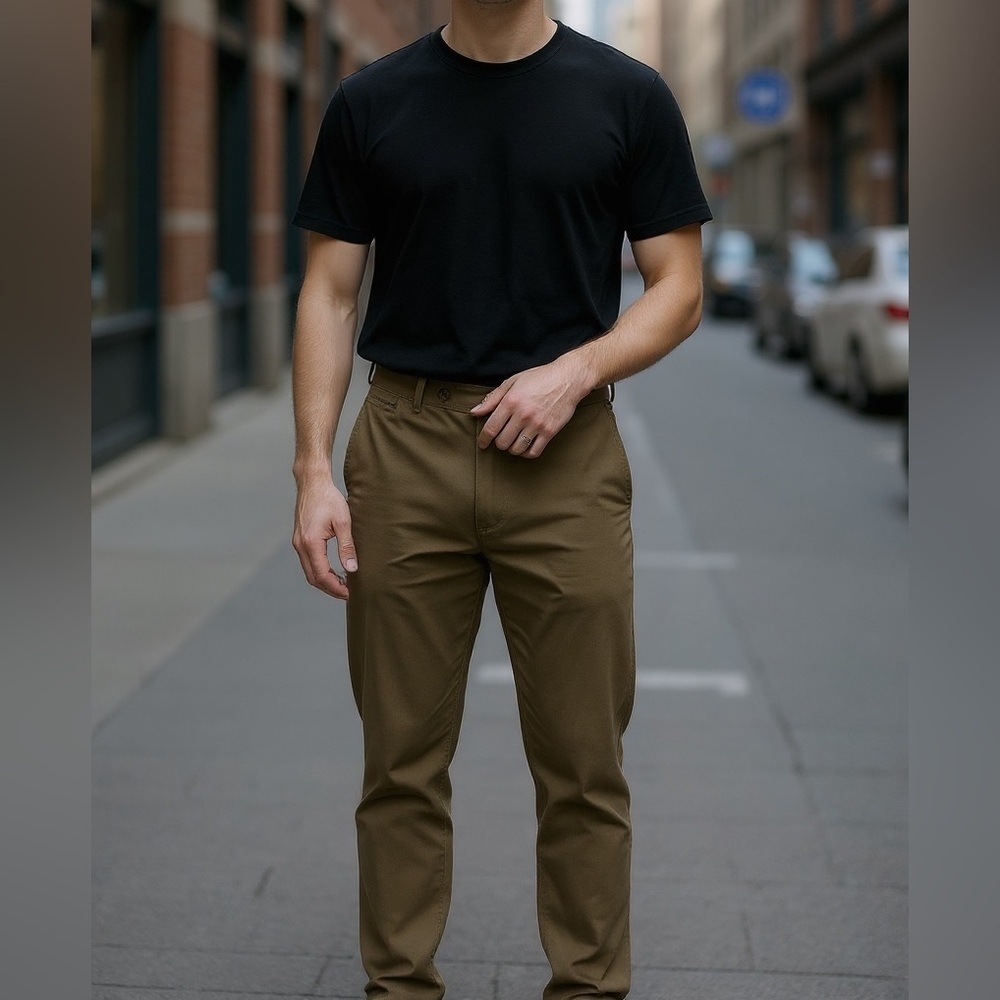 Hart Schaffner Marx Men's Khaki Chinos - Picture 4 of 4